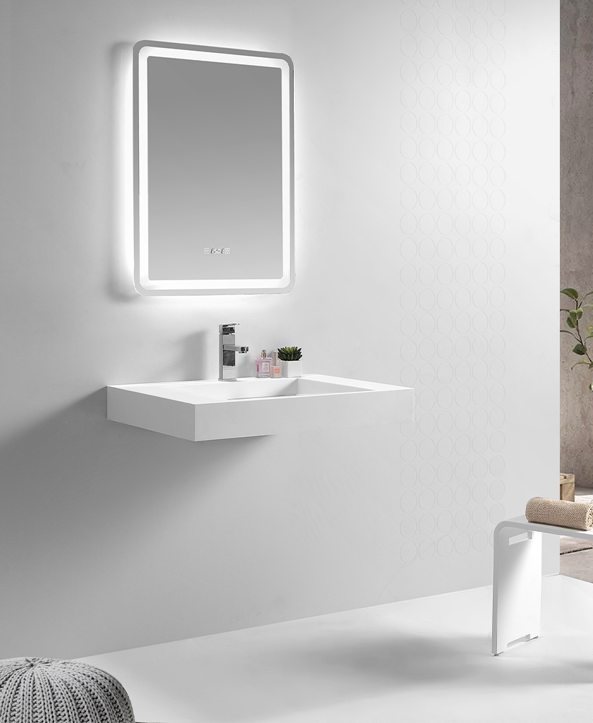 Modernes Design Quadratische Wand Waschbecken Hung Waschbecken vom
